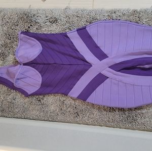 Purple Bandage Bodycon